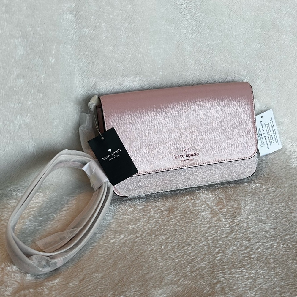 Kate Spade Madison Textured Leather Crossbody | Blush Pink | NWT